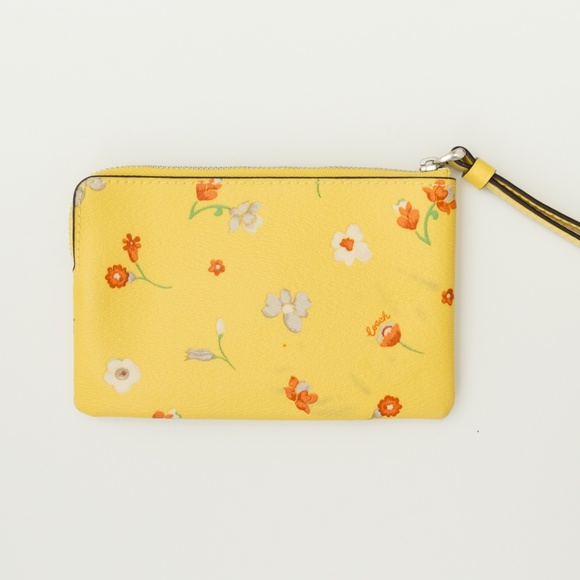 Coach Mystical Floral Print Corner Zip Wristlet - Picture 5 of 7
